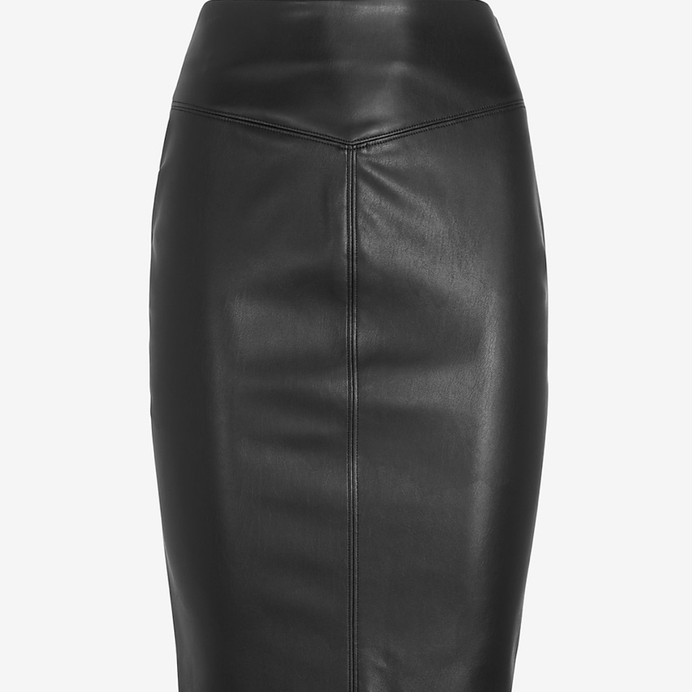 Express High wasted faux leather skirt sz6